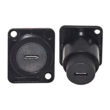 D Type Metal USB3.1 Type C Panel Mount Dual Pass Female Socket Connector