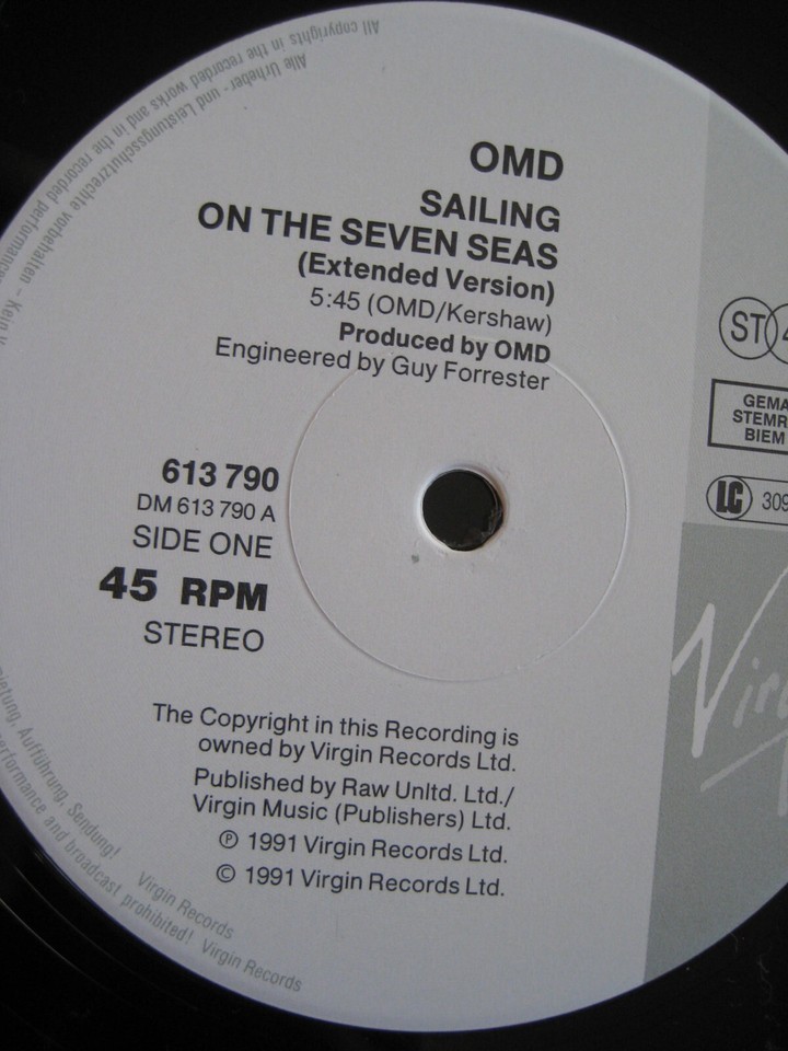 OMD, Sailing on the seven seas , 1991, original, Vinyl, Schallplatte