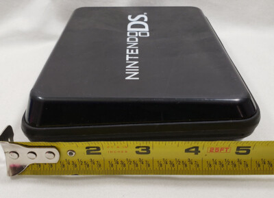 Official Nintendo DSi Hard Plastic BLACK Carrying Case logo XL DS