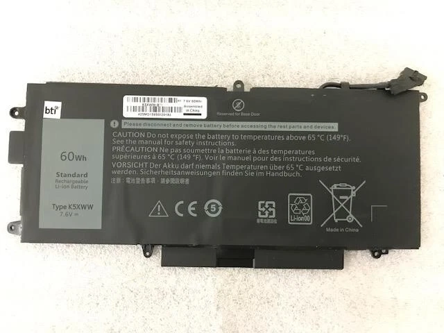 BATERÍA LI-ION BTI 60WHR para Dell K5XWW N18GG 0N18GG K5XWW-BTI Foto 2 de 2