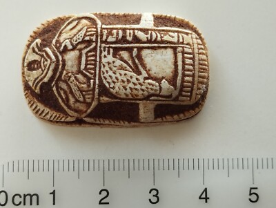 Handgesch. ägyptischer Skarabäus aus Speckstein-LUXOR 3,5x2,5 cm
