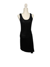 Princess Vera Wang Asymmetrical Black Gathered Dress