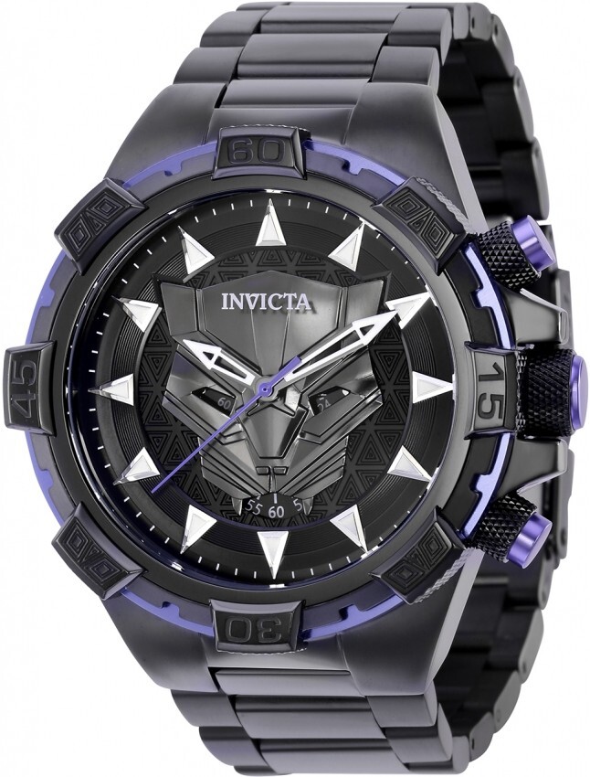 INVICTA MARVEL LIMITED EDITION BLACK PANTHER WATCH STAINLESS BAND  36607