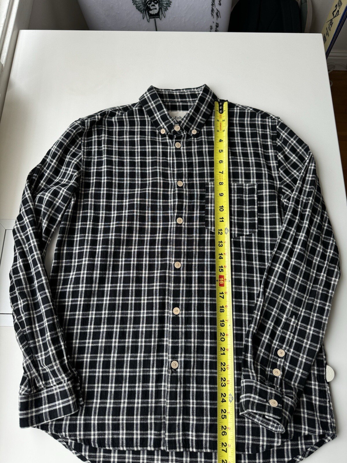 Folk Clothing UK Button-Down Collar Checked Cotto… - image 6