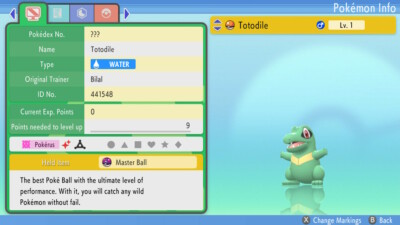 ULTRA SHINY 6IV Totodile HA Pokemon Brilliant Diamond Shining Pearl Fast Trade