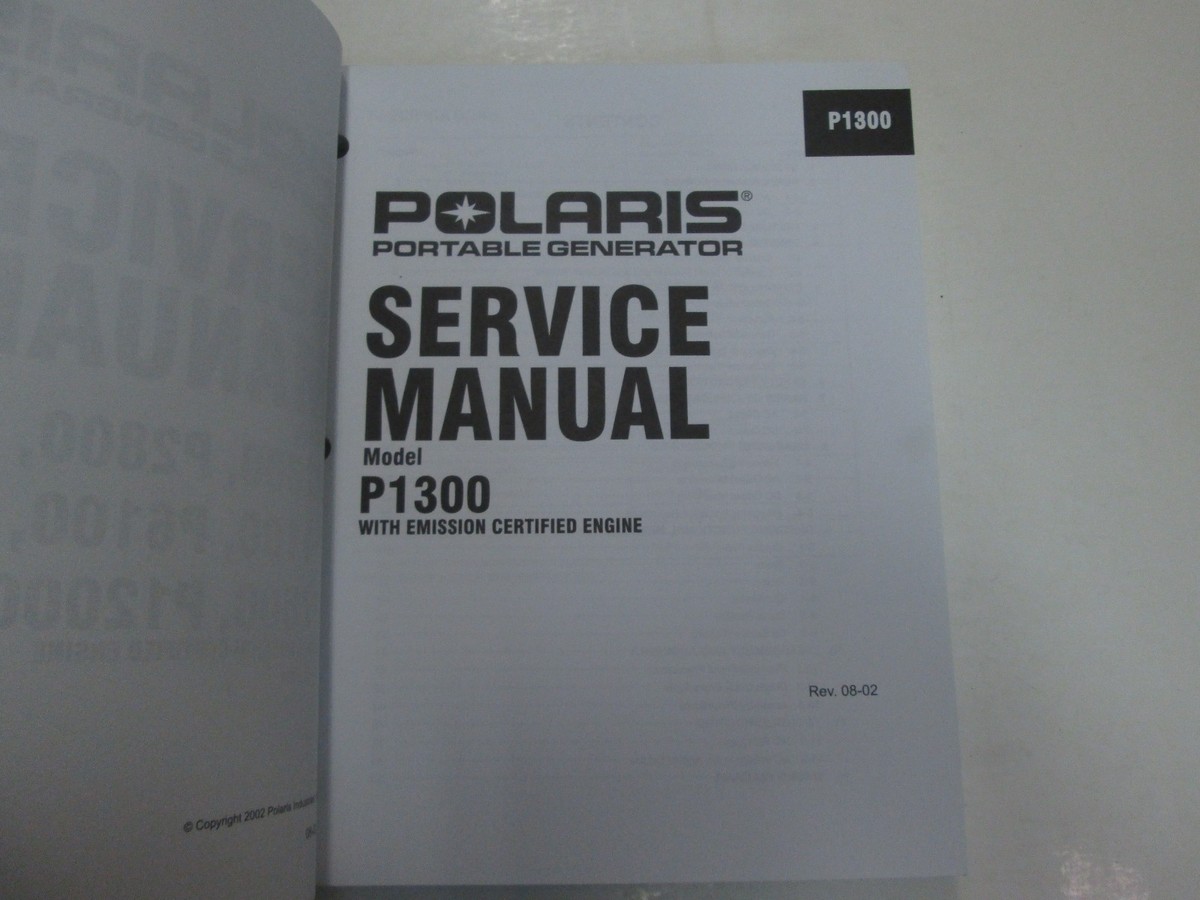 Polaris Generator Models P1300 P2800 P4100 P6100 P7500 P12000