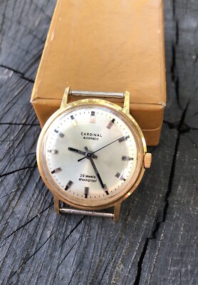 1960s CARDINAL «POLJOT DE LUXE» AUTOMATIC 29 JEWELS 1MChZ vintage USSR Soviet