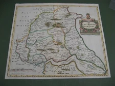 100% ORIGINAL LARGE EAST YORKSHIRE BY ROBERT MORDEN C1695 VGC HAND COLOUR