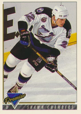 1993-94 Topps Premier #101 SHAWN CHAMBERS - Tampa Bay Lightning