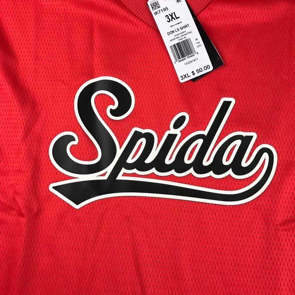 Adidas Spida Jersey Mens 3XL Red Don Mitchell Basketball Long Sleeves Shirt NWT