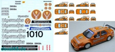 RACETRACKDECALS 1/43 Decal Alfa Romeo 155ti "Jägermeister" Michael Bartels ITC 1996