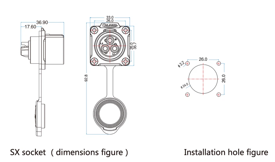 CNLINKO 19 Pin Power Circular Connector Male Socket Outdoor Waterproof IP67 - Image 3 of 4