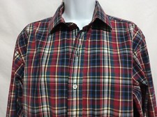 Polo By Ralph Lauren Size L 100 Cotton Regent Classic Fit Long Sleeve Red Plaid