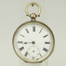 RARE Antique Silver Pocket Watch Men's mechanical no fusee RAR