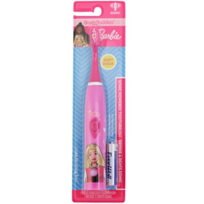 Barbie Sonic Electric Battery Powered Toothbrush Kids - Pink (Brush Buddies)