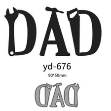 Father's Day Dad Word Tools Wrench Hammer Saw Metal Cutting Dies Card Craft