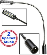 2x ultra bright professional LED XLR gooseneck lamp mixer lamp minilight lamp light