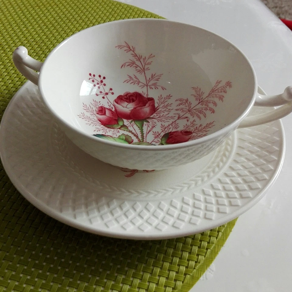 5x Spode Lady Anne Suppentasse & Untertassen - Bild 1 von 1