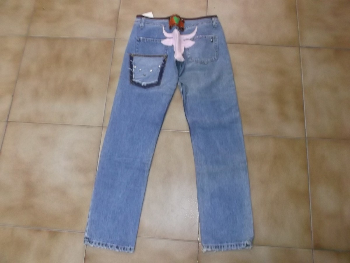 VNT.TEX Damen Jeans Neu High Waist Vintage Straight Wide Leg W29 