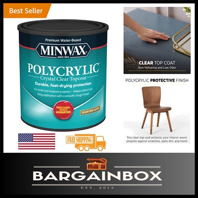 Water-Based Semi-Gloss Finish for Interior Wood Care - 1 Quart