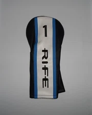 Rife 1 #1 Golf Club Driver Head Cover Black Blue White *NWOT*