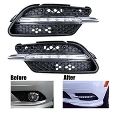 LED DRL Fog Lamps Daytime Running Lights For Benz W204 C300 C350 Sport 2008-2011