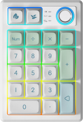 Gasket Creamy Mechanical Numpad Programmable Macro Keypad Wireless 2.4G/Bluet...
