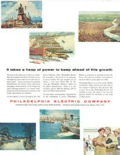 Carl Evers Philadelphia Electric Company Harbor Delaware Valley 1956 Magazine Ad