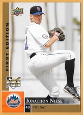 JONATHON NIESE NEW YORK METS #198 - UPPER DECK FIRST EDITION NM-MT 2009