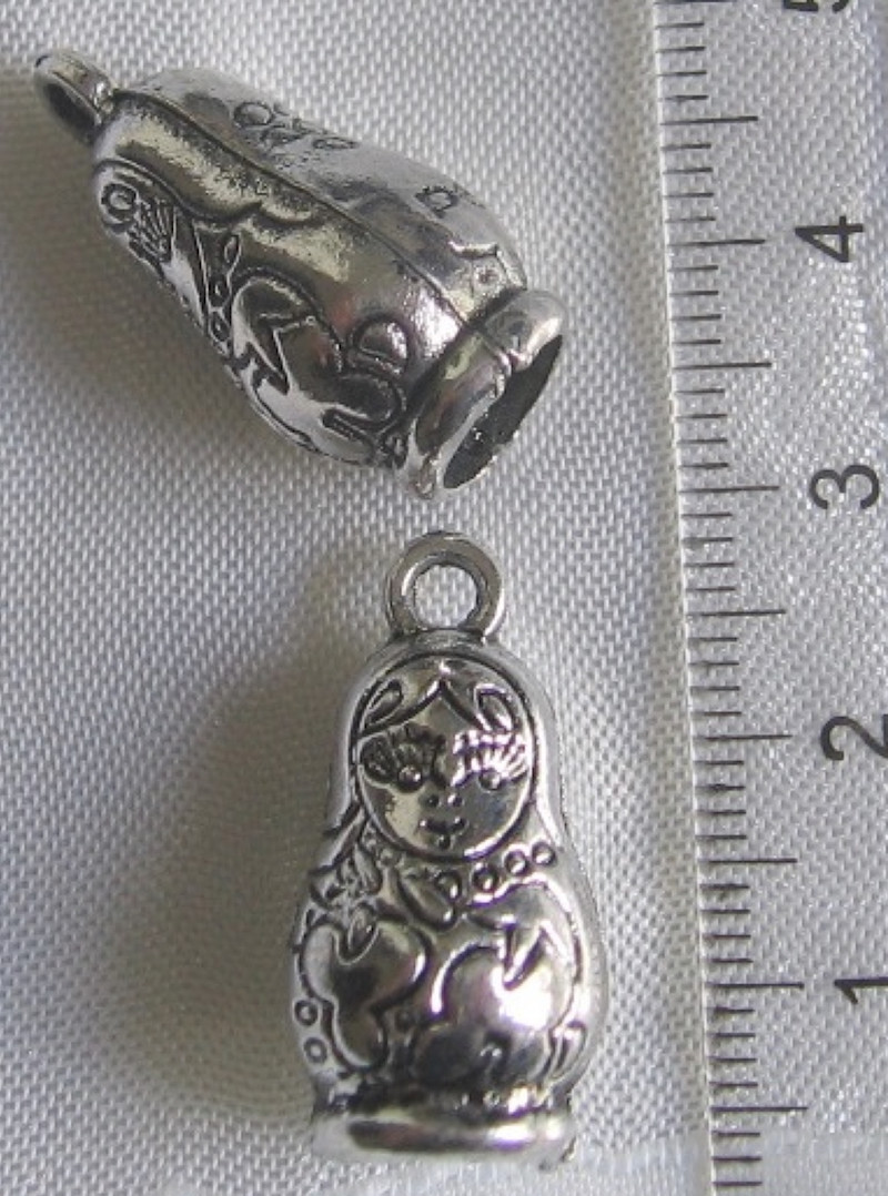 Porte-clés Pendentif Matriochka Russe - Zinc - 10 Cm - Déco Créative Cadeau Original - 4