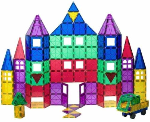 Playmags Magnetic Tiles Building Set 56 Pcs Set with Car - Super Durable  Magnet Blocks, STEM Development Kids Building Toys for Boys Girls & Toddlers