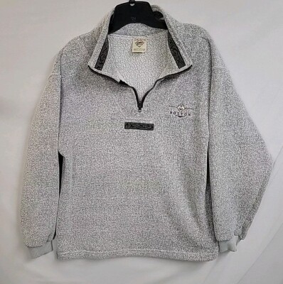 Vintage 90s  Boston Prairie Mountain USA 1/4 zip Pullover LARGE. 