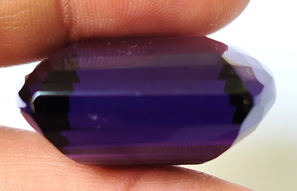 AAA+ 92.65 Ct. Large Purple Amethyst Fancy Cut Loose Gemstone Gift for Women/Her - Image 3 of 4