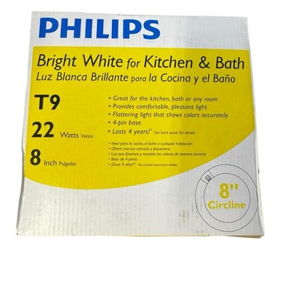 Philips 22W 8 In. Bright White T9 4-Pin Circline Fluorescent Tube Bulb 3 Pack!!