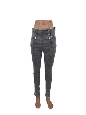 Redial Jeans röhrenjeans grau Silber Größe L / 40