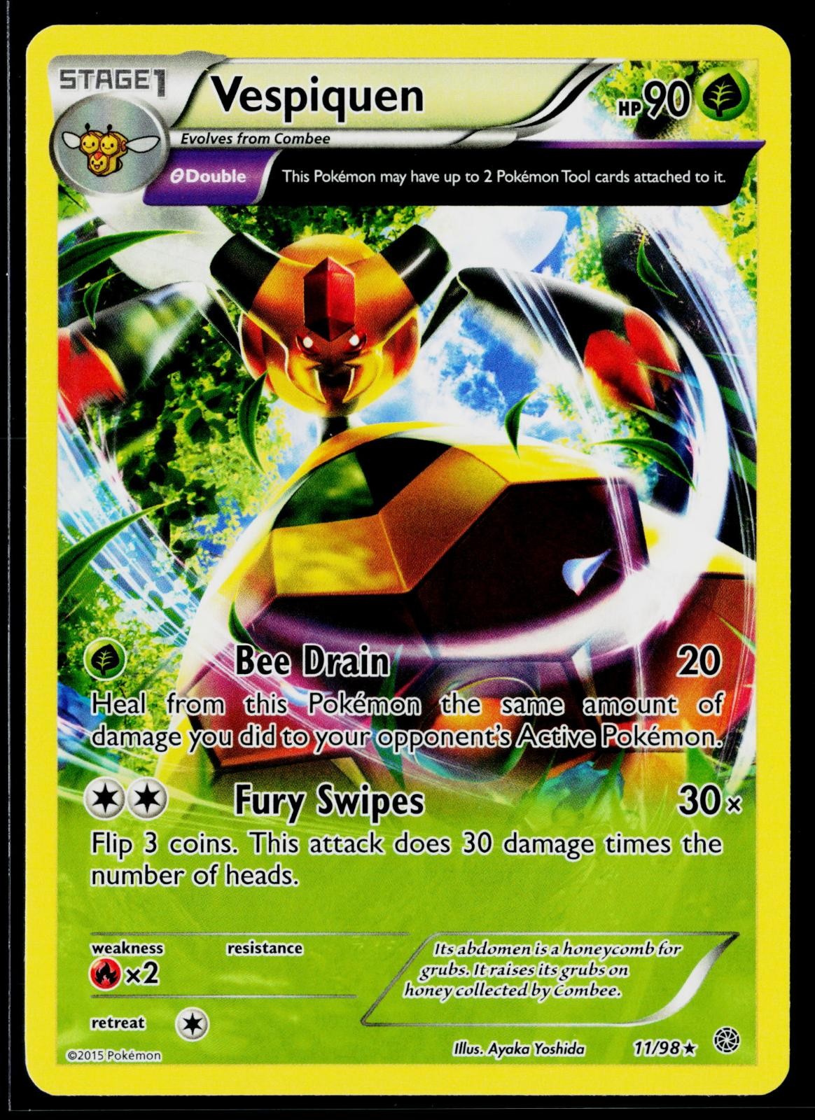 Vespiquen 11/98 Rare Ancient Origins Pokemon Near Mint