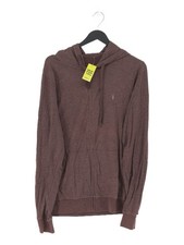 AllSaints Women's Hoodie M Brown 100 Other Full Zip