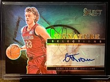 2024-25 Panini Select Signature Selections Luke Travers SS-TRV Silver Prizm Auto