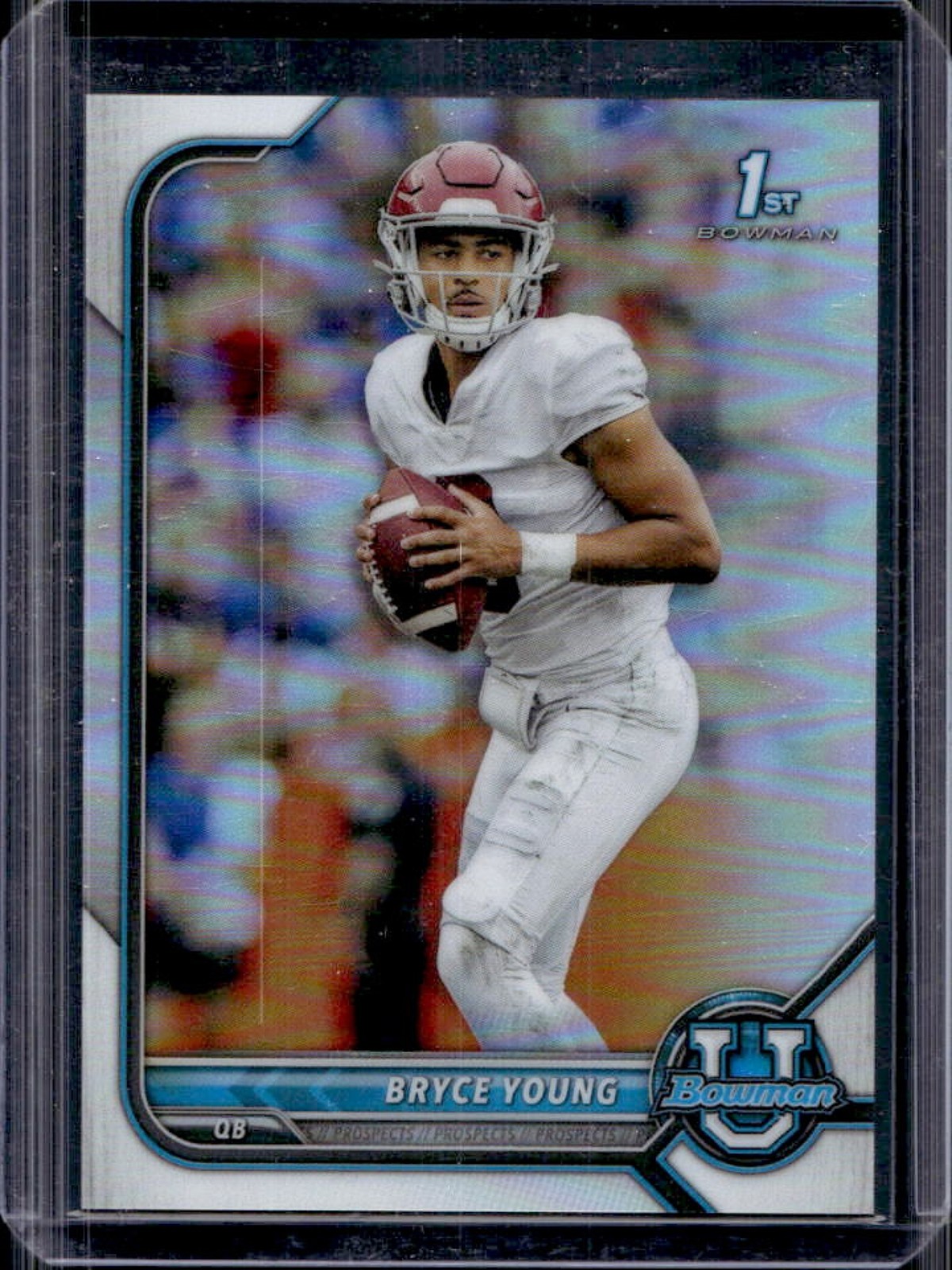 2021 Bowman University Bryce Young Chrome Refractor #4 Crimson Tide