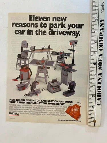 Vintage 1999 Print Ad Ridgid Power Tools Woodworking Carpentry Shop Garage Ad - Picture 3 of 3