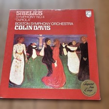 Sibelius Symphony No. 4 Tapiola Colin Davis Boston Symphony Vinyl 1977 Netherla