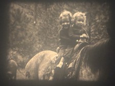   PS Ranch   1940 8mm Film Home Movie, CA, Barefoot Kids, Woods, Camp, Horse, VS