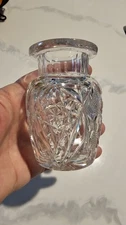 American Brilliant Cut Glass 4-in Vase/Jar By Hawkes, Beautiful Piece. Vintage. 