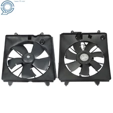 2pcs Left+Right Side A/C Condenser Cooling Fan Radiator For Honda CR-V 2007-2009