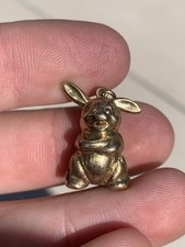 9ct Gold Rabbit ( Thumper) Large Charm/ Pendant, Vintage 9k 375 2.1g