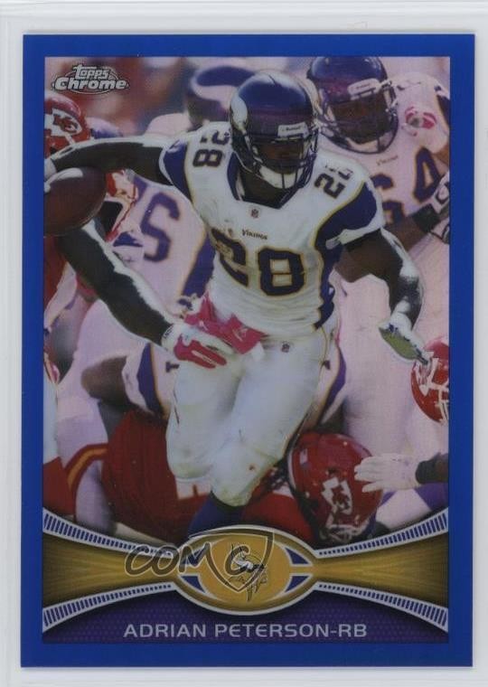 2012 Topps Chrome Blue Refractor 131/199 Adrian Peterson #158
