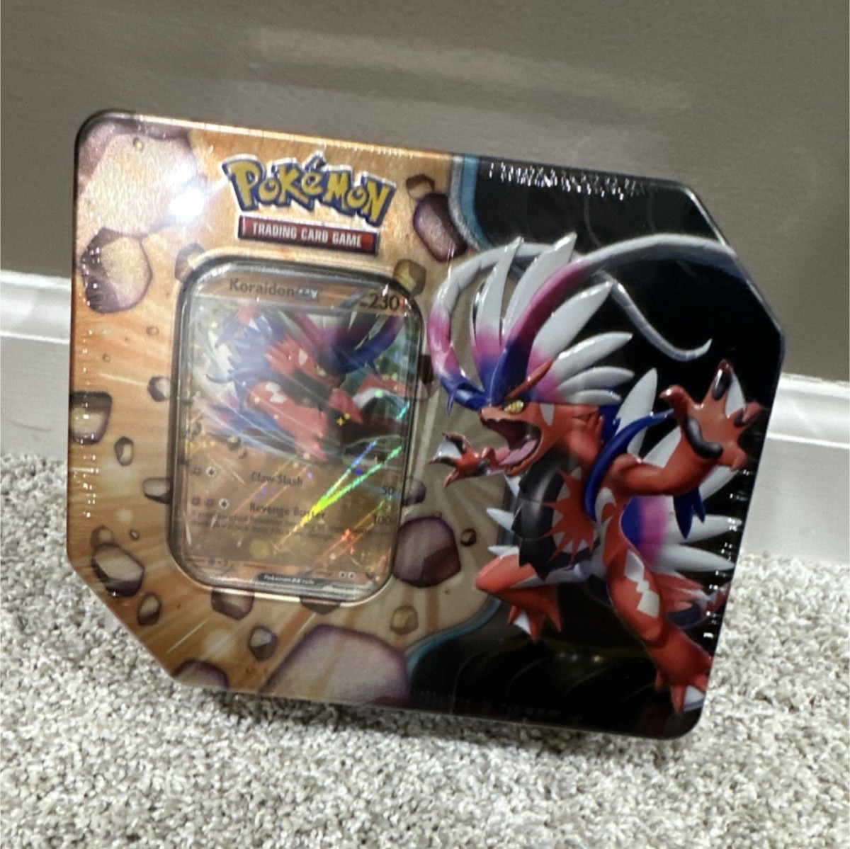 Pokmon TCG Shining Legends Tin Box Koraidon Zacian Booster Promo English