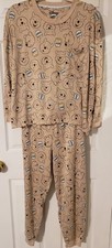 Women  s Disney Winnie The Pooh Sleepwear Set Long Sleeve/Pants Pajama L 12/14 