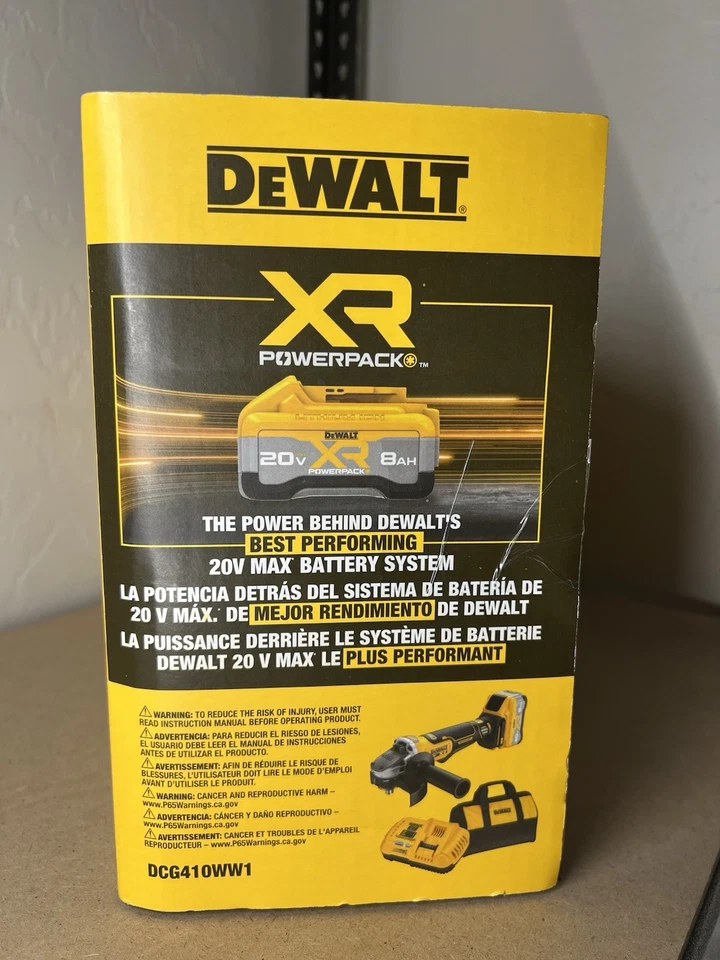 DEWALT 20V MAX Li-Ion Inalámbrico 4-1/2-5 pulgadas Kit de Amoladora Angular 8Ah Bolsa Cargador de Batería Foto 4 de 4