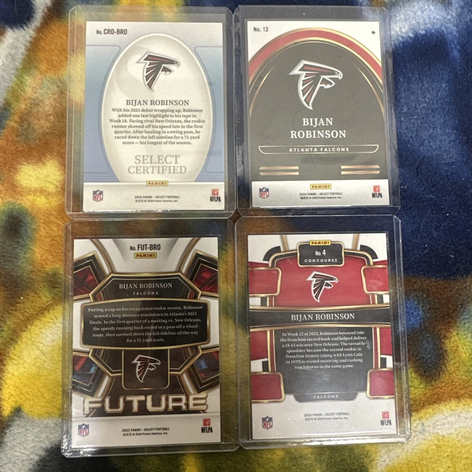 Bijan Robinson 2023 Select Future, Concourse, Certified, 2024 Future (4) Card Lo - Image 2 of 2